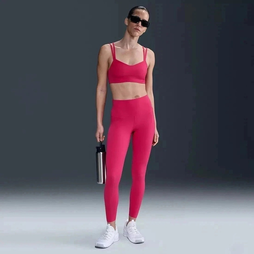 Nike Zenvy High Waist 7/8 Leggings‎ Womens Small Pink DQ6015 666
